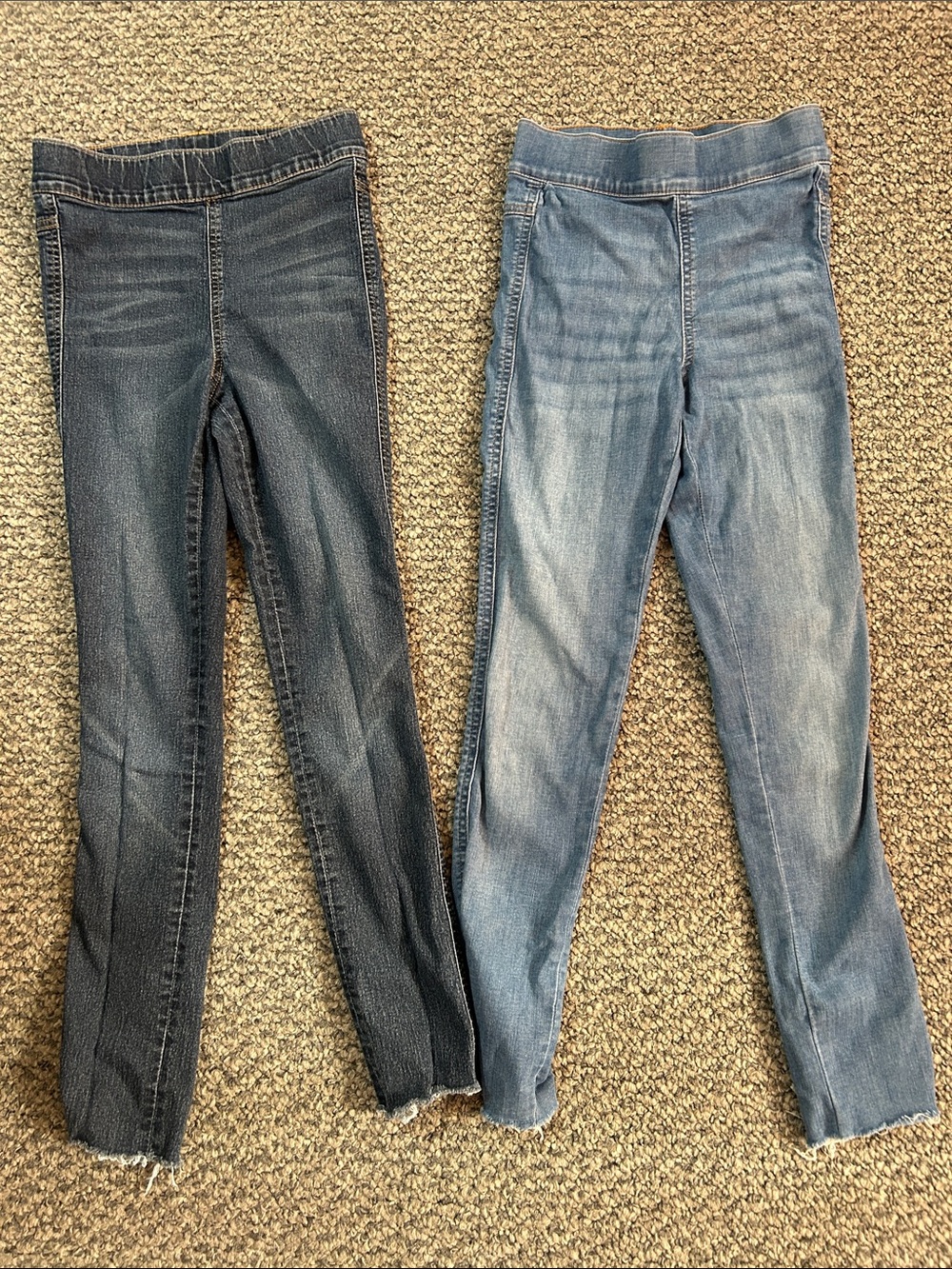 H&M Skinny Pull-On Jeans Duo - Dark Blue & Light Blue